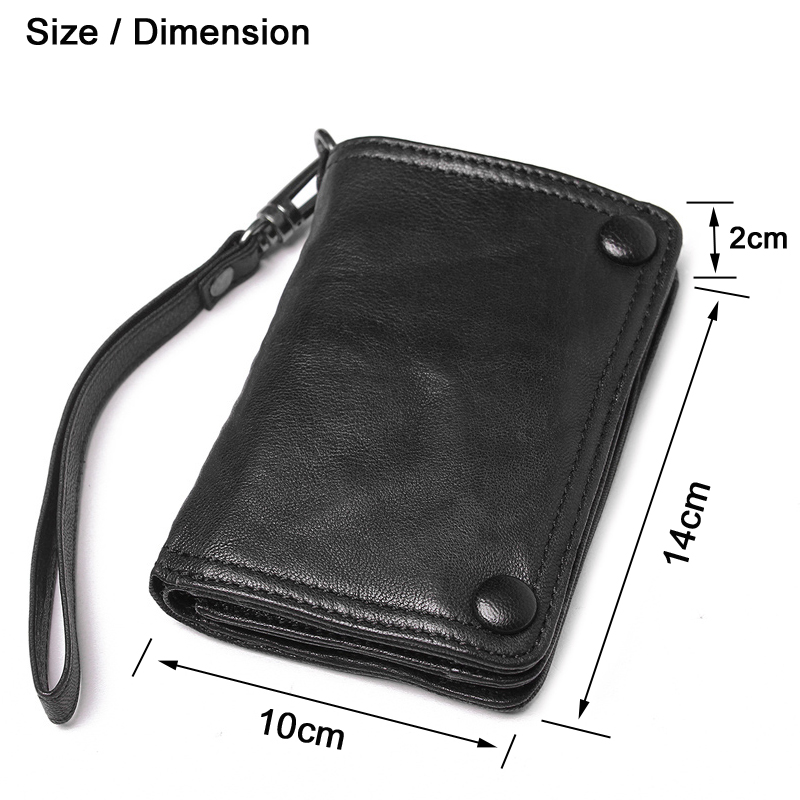 Echtes Leder Männer Brieftasche Kupplung Geldbörse Männlichen Bifold Geld Clips mit Haspe große kapazität Karte Brieftasche Kurze W/Postleitzahl Tasche