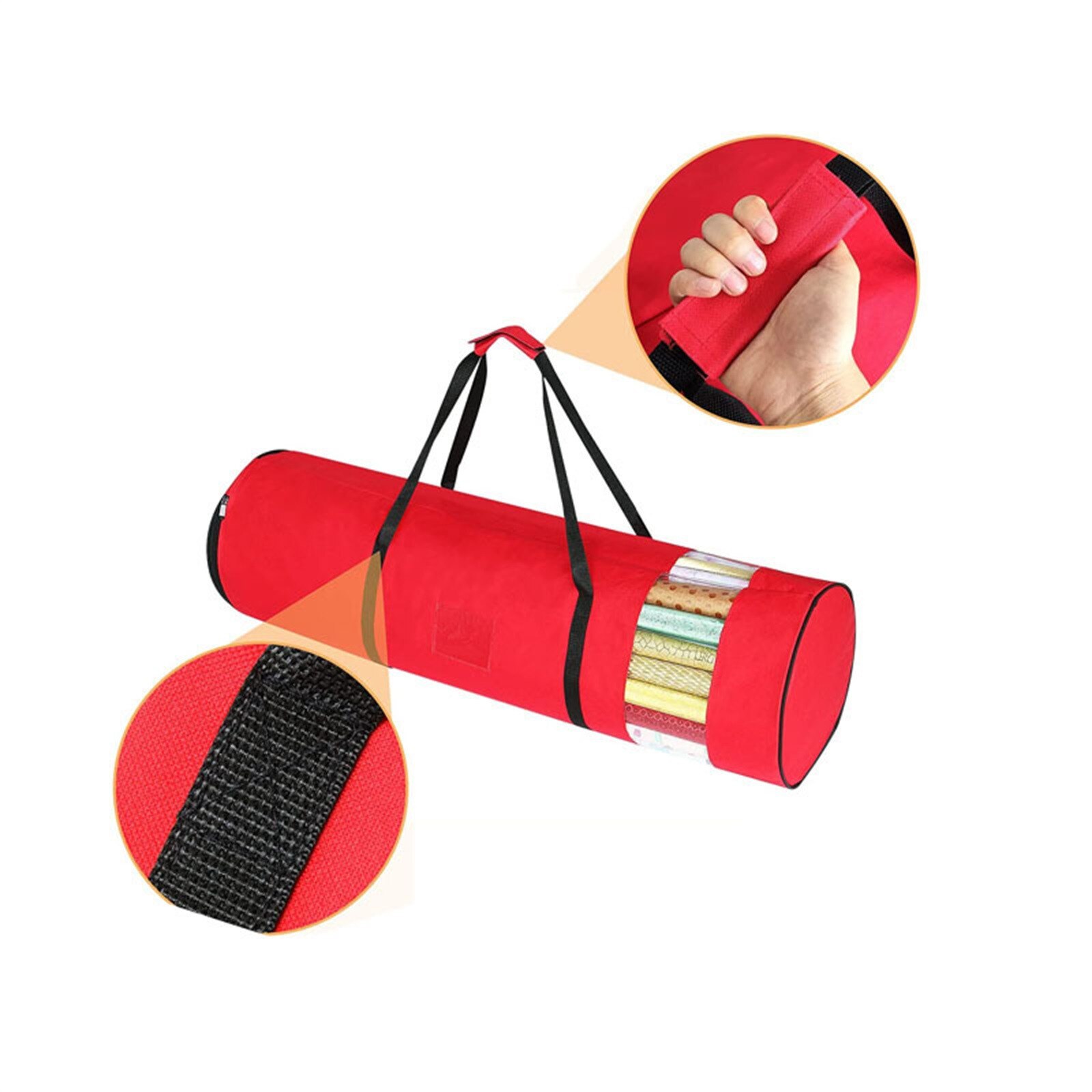 Home Wrapping Paper Storage Bag Container Fits 24 Roll Wallpaper Wrap Roll Organization Accessories