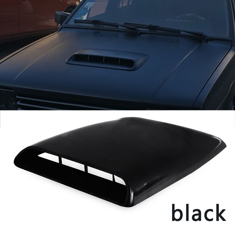 Decor Base Cover Car Roof Decorative Air Flow Intake Hood Vent Bonnet Tool: Black