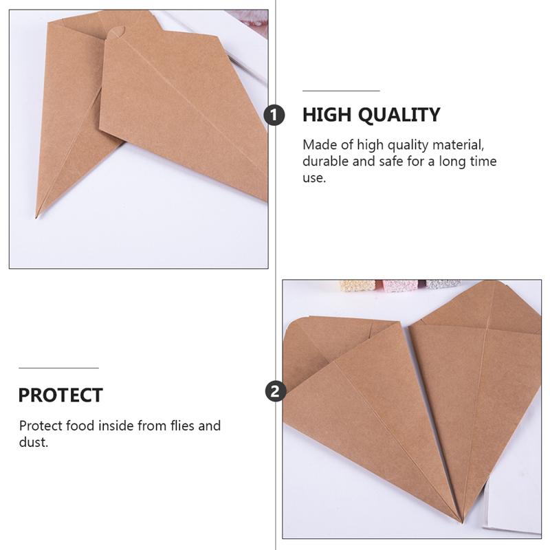 20 Pcs Portable Storage Box Kraft Paper Packing Box Biscuit Wrapping Box