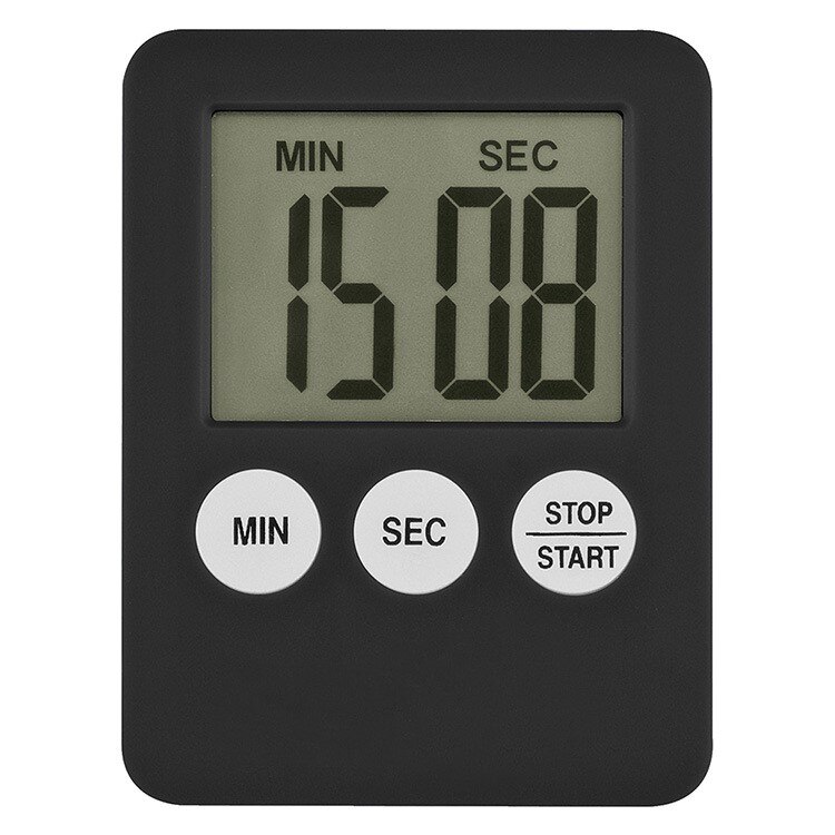 60 Minutes Kitchen Timer Count Down Alarm Reminder White Square Mechanical Timer for Kitchen: Black