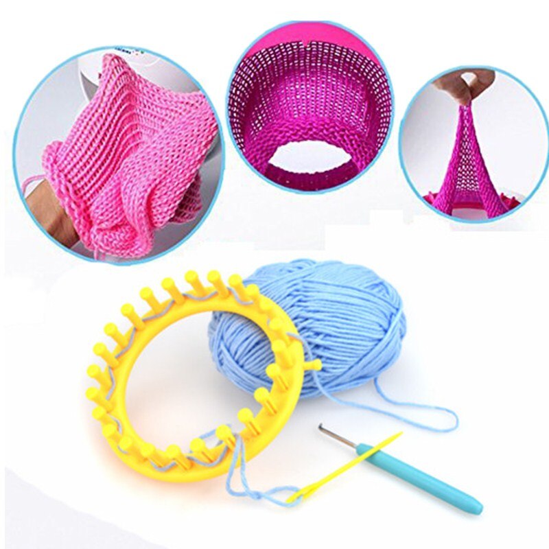 KOKNIT 14CM Yellow Classical Round Circle Hat Knitting Knit DIY Tool Kit Randomly Colors Knitting Loom For Women