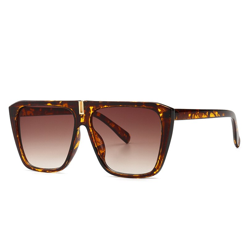 Mode Spuare Frame Classic Vrouwen Zonnebril Trendy Gradiënt Lens Zonnebril Celebrity Zonnebril Party Gold Bril: Paars