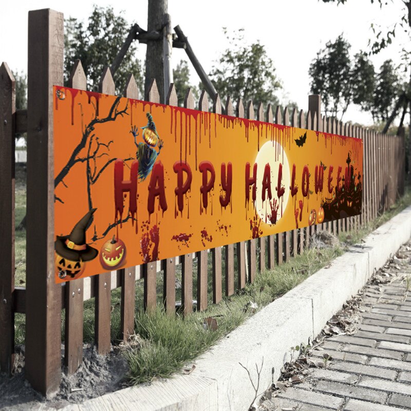 Halloween Banner Large Happy Halloween Banner, Halloween Party Decoration Halloween Outdoor Decoration