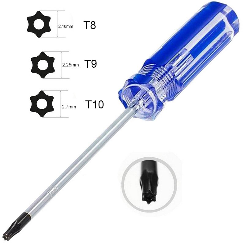 T8/T9/T10 Torx Beveiliging Schroevendraaier Sabotage Proof Schroevendraaier Torx Driver Voor Xbox 360 Draadloze Controller 45 # staal Schroevendraaier