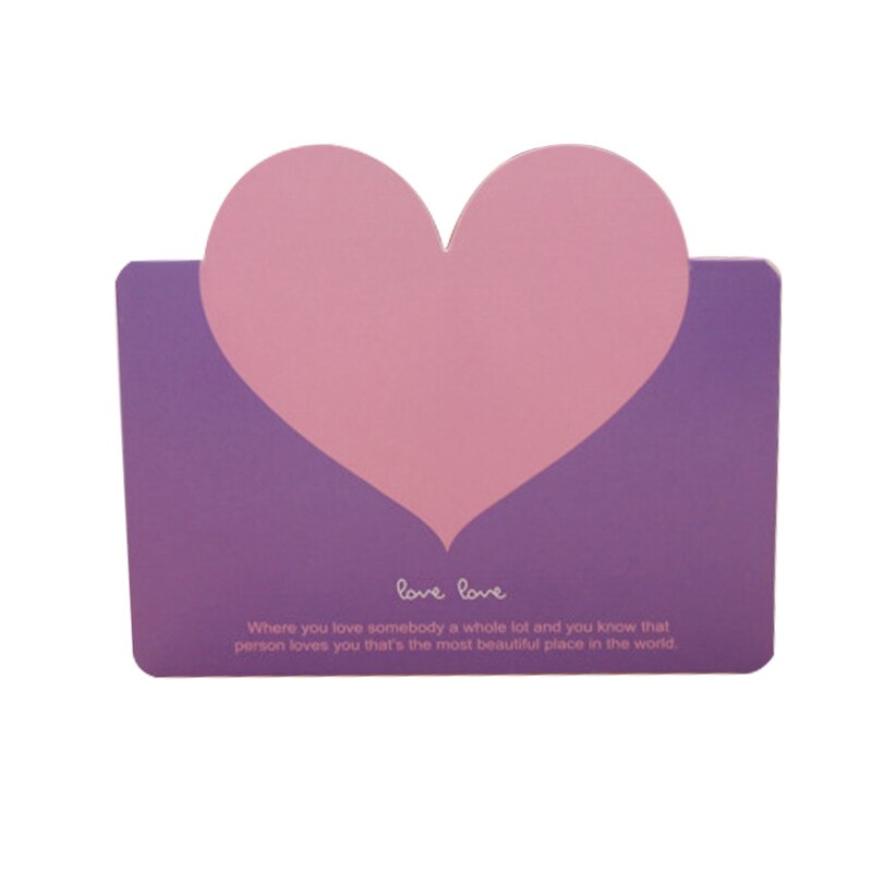 Love Heart Card Birthday Valentine's Day Greeting Heart Message Card Wedding Guest Cards: card2