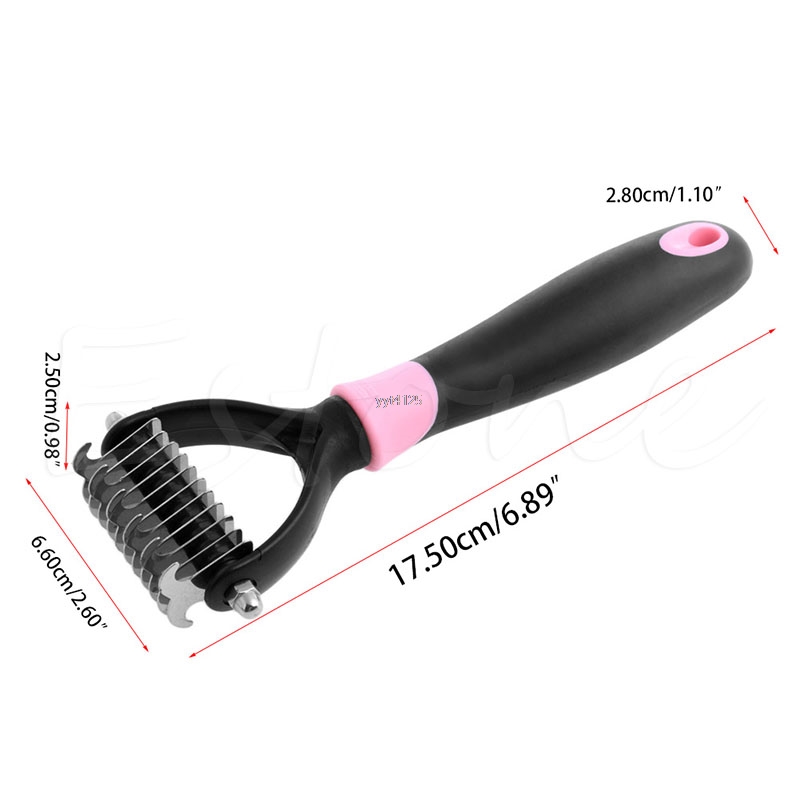 Tera Pet Fur Knot Cutter Remove Rake Grooming Shedding Brush Comb Rake Dog Cat YJ41