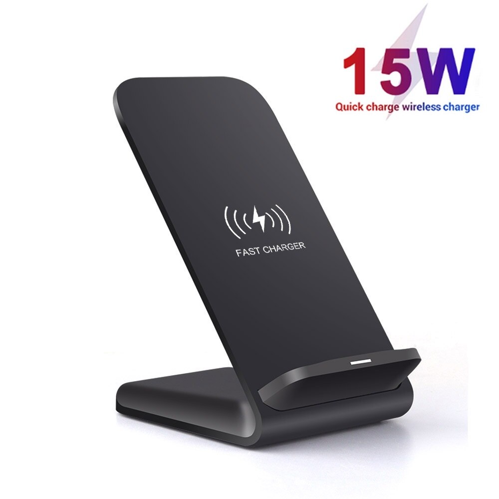 FDGAO 15W 2 in 1 Qi Wireless Charger Stand For iPhone 11 Pro X XS XR 8 QC 3.0 Fast Charging Dock Holder for Samsung S20 S10 S9: 15W Type C Cable