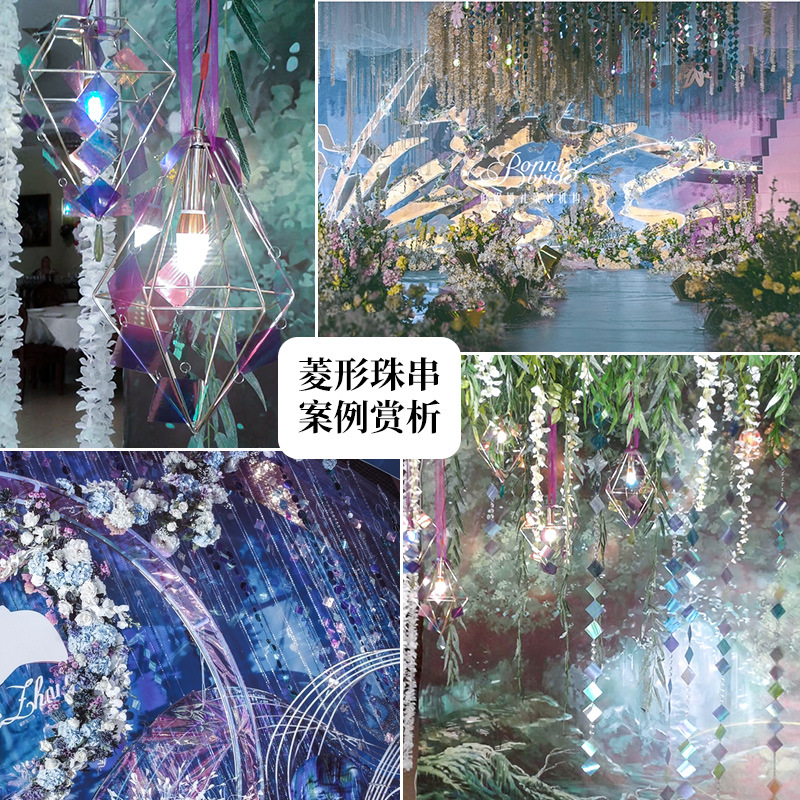 5pc DIY wedding stage layout PVC plastic sequin curtains Christmas Festive party decoration Supplies