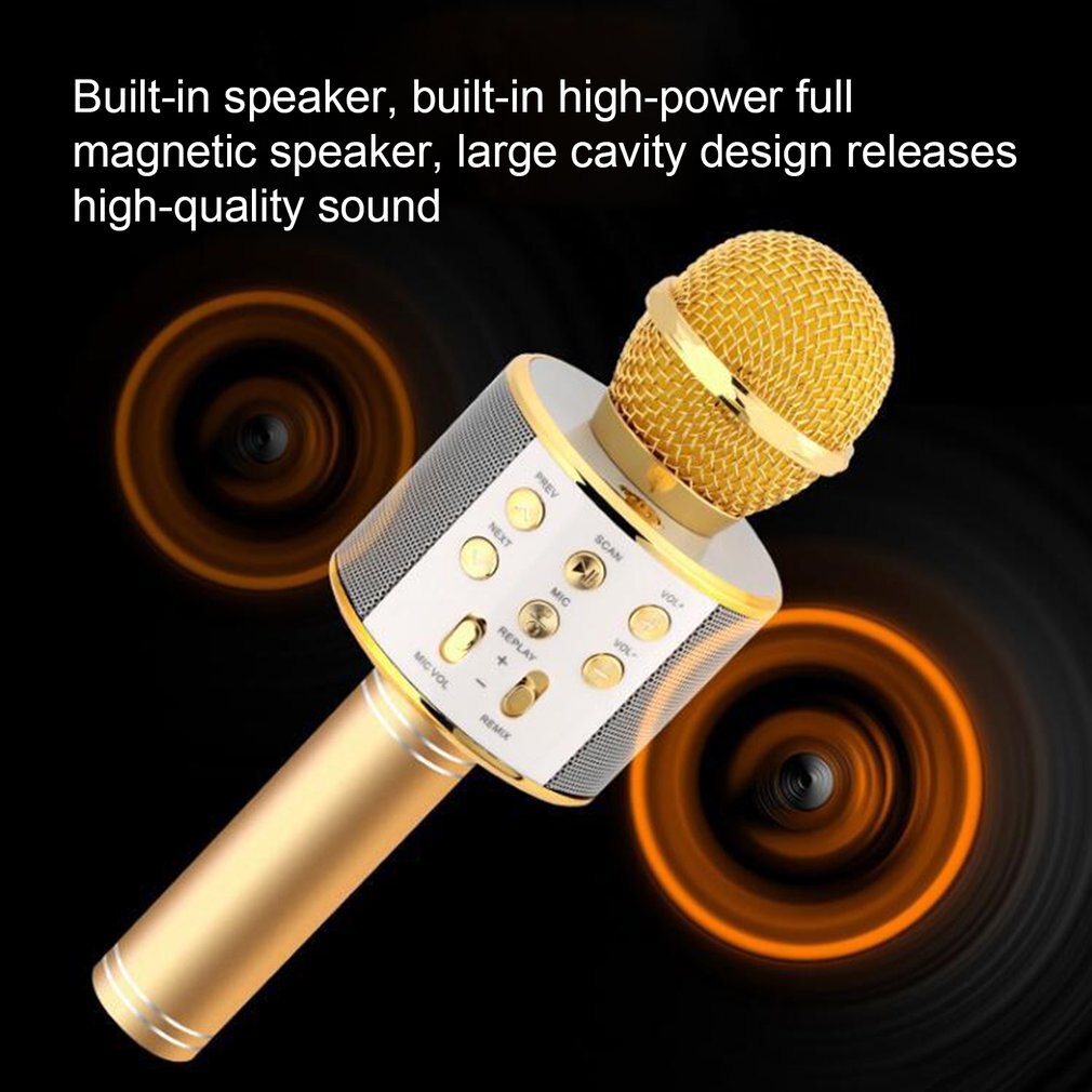 Microphone Wireless Karaoke Microphone For Music Playing Singing Speaker Player