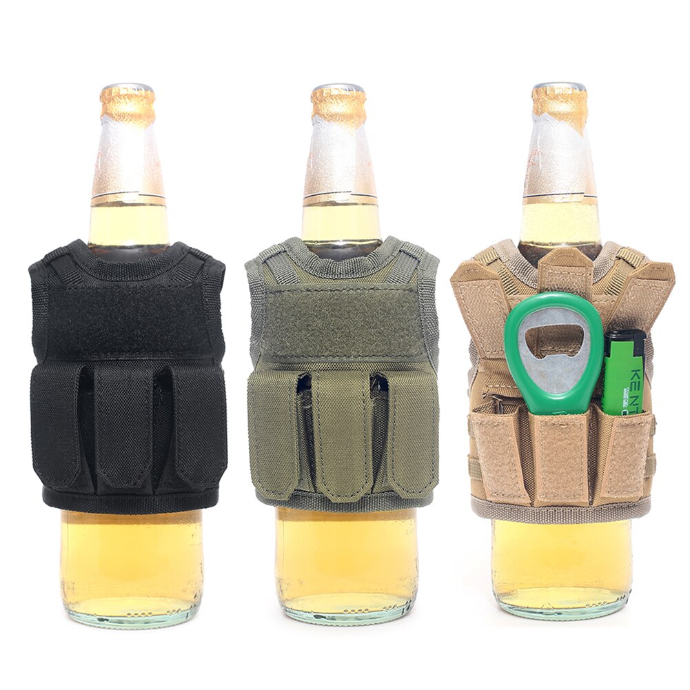Adjustable Bottle Cover Beverage Drink Cover Cooler Christmas Beer Bottle Molle Mini Vests Cocktail Wine Beverage Drink Accessor