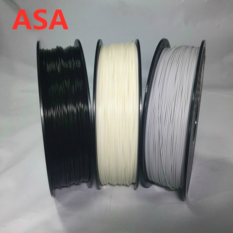 ASA Filament 3D Drucker 1KG 1,75mm Super Urability Hohe Festigkeit Beste Verkäufer 1kg Kunststoff Verbrauchs Material UV widerstand: grey3.0mm1kg