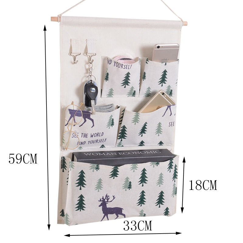 5 Zakken Opknoping Organisatoren Closet Deur Thuis Wall Opknoping Organisator Opbergtas Zakje Houder: I