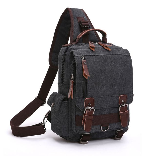 Canvas Schoudertas En Rugzak Mannen Reizen Terug Pack Multifunctionele Slings Tassen Voor Vrouwen Ipad Rugzak Tassen Dames Dagrugzak: Sky Blue