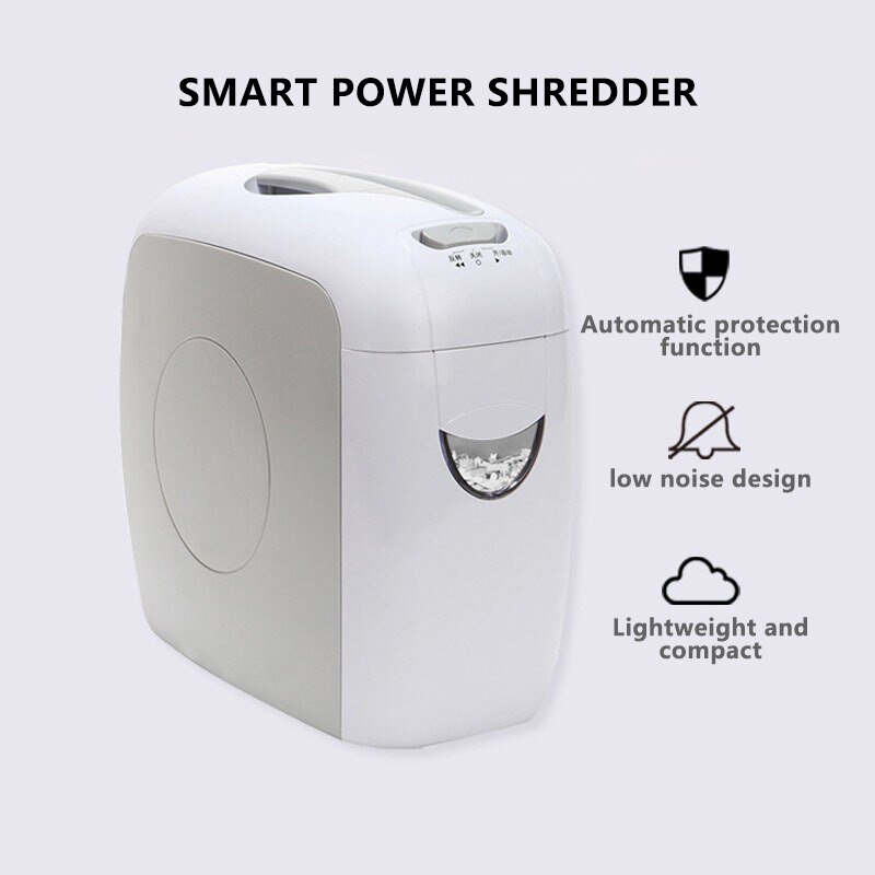 7.5L Electric Paper Shredder Office Home Paper Separation Crusher Destroyer Guillotine Broken Card Document 4 *38mm VS511C-1 1pc