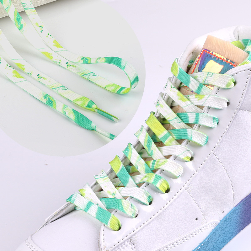 Tie-Dye Non-Fading Veters Casual Schoenen Schoenveters Voor Sneakers Schoen Kant Unisex Platte Boot Veters 120/140Cm Shoestrings