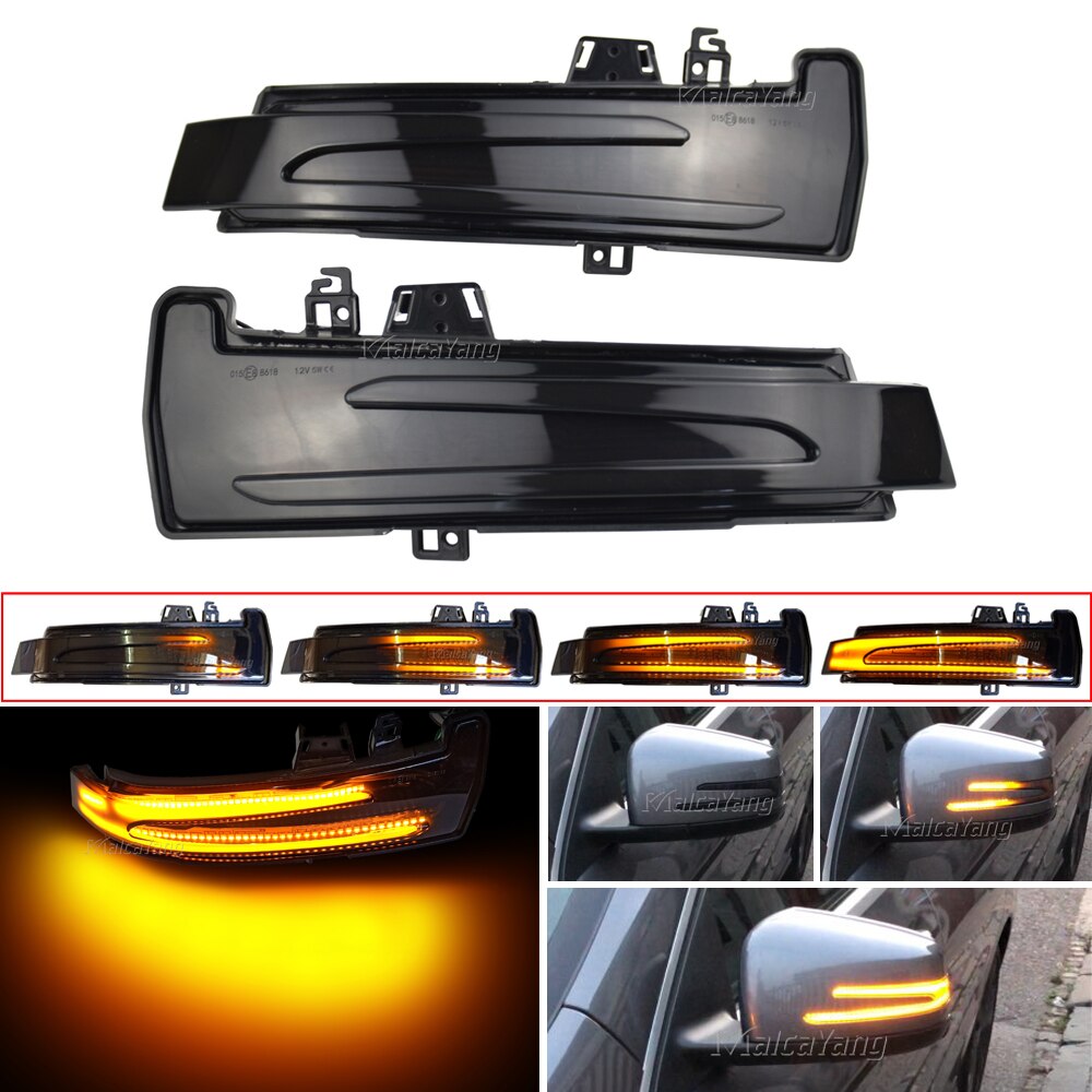 2x led sinal de volta lateral espelho retrovisor indicador luz dinâmica blinker para mercedes benz w204 w176 w212 gla glk cla cls classe