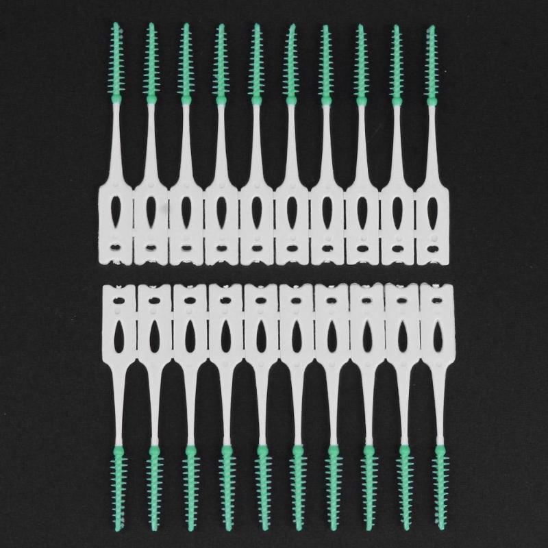 20 stk mellomromsbørster for voksne rene mellom tennene tanntrådsbørster tannpirker tannbørste tannpleieverktøy