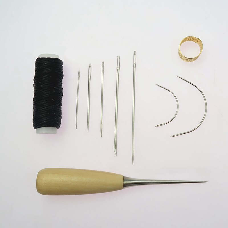 Leather Sewing Needles Stitching Needle Kit Thread Hand Sewing DIY Tool