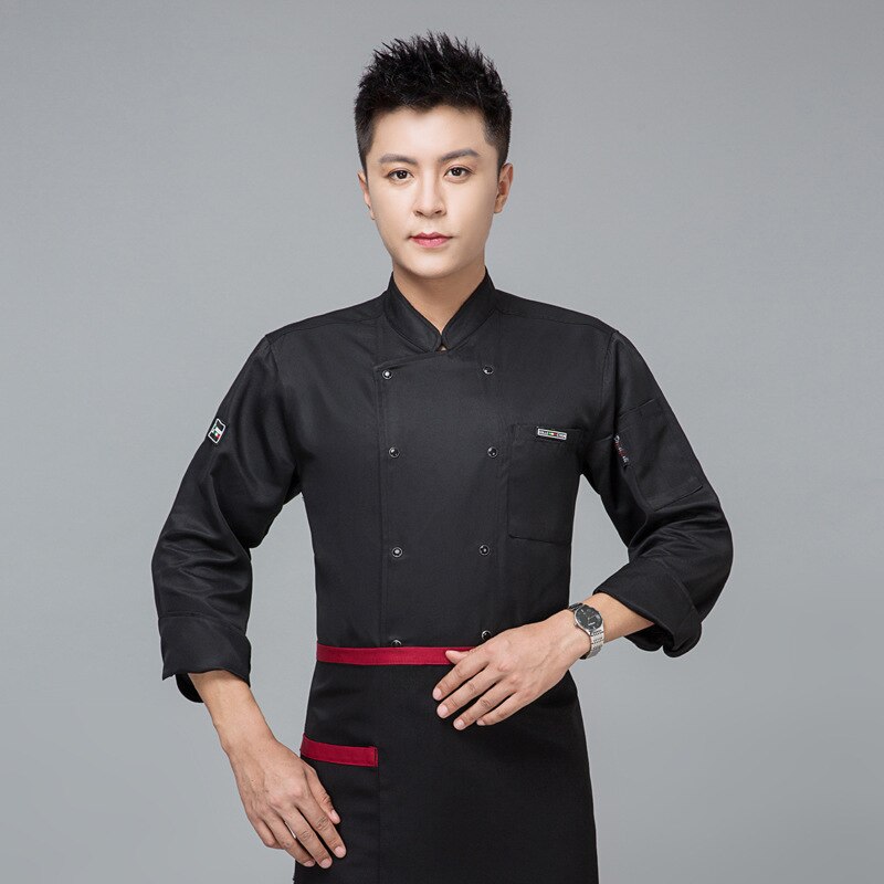 Chef's clothing long sleeve autumn and winter men's and women's Restaurant pastry pastry chef's work clothes