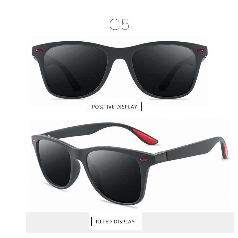 UV400 Gepolariseerde Zonnebril Mannen Driver Shades Vintage Mannen Vrouwen Rijden Bril Vissen Zonnebril Driver Goggle: C5