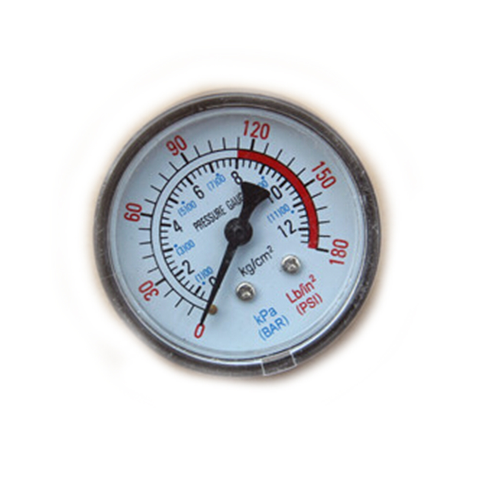 1Pc 42*40Mm Air Compressor Pneumatische Hydraulische Vloeistof Manometer 0-12Bar / 0-180PSI