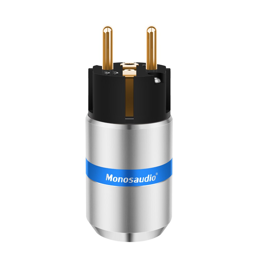 E106G/F106G 99.99% Reinem Kupfer 24K Gold Überzogen Schuko Energie Stecker Stecker IEC Weibliche Stecker DIY Netz Energie kabel Kabel: E106G