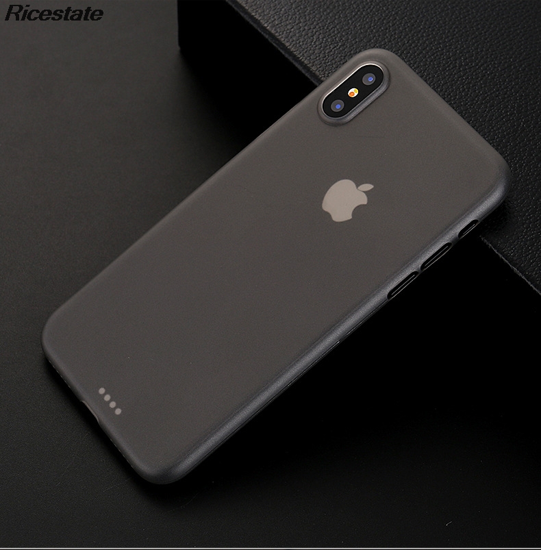 0.3mm custodie rigide ultrasottili in pp per iphone 11 pro x xr xs max, custodia protettiva per iphone 12 mini pro max 6 7 8 plus, custodia trasparente: Poliestere / Grigio