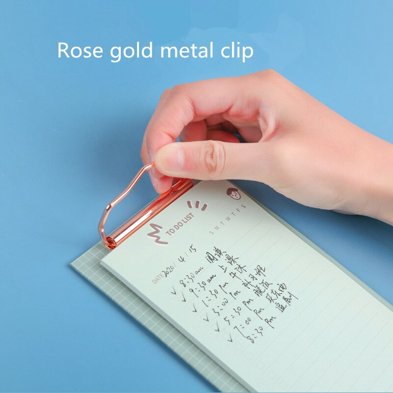 Mini board clip note clipboard memo papirblokke klæbrig notesbog skrive notesblok mappe skole kontorartikler papirvarer