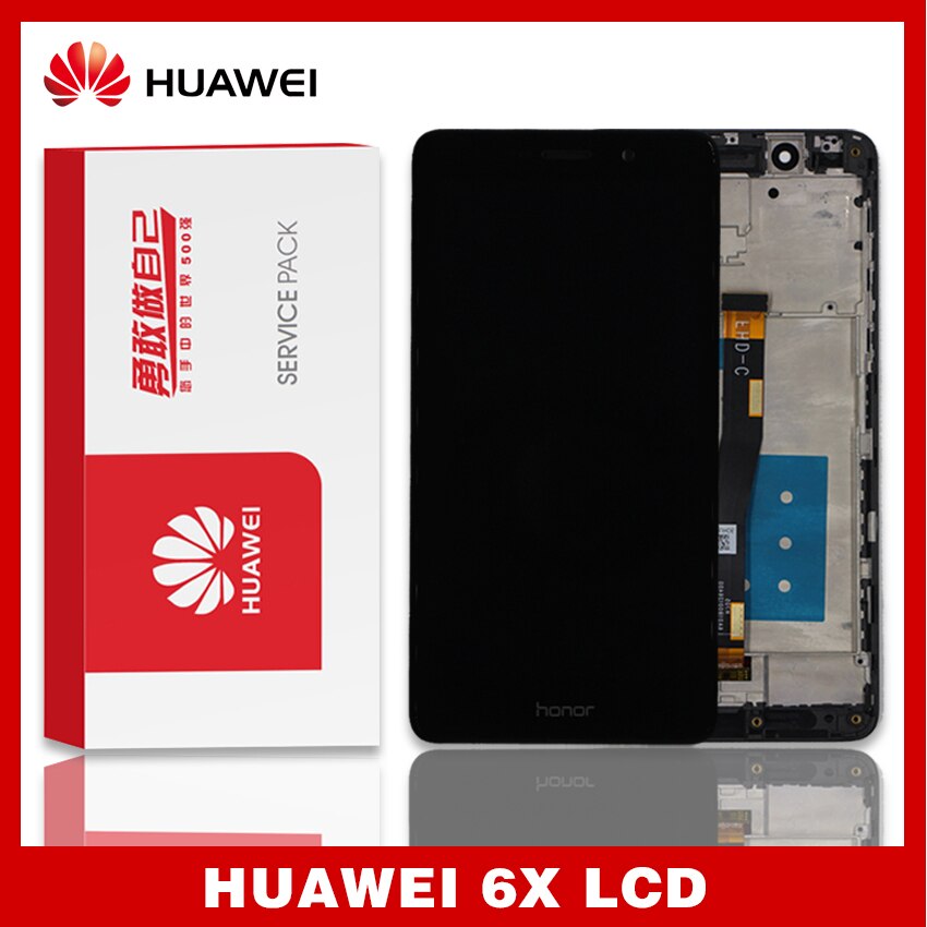 Voor Huawei Lcd-scherm Voor Huawei Honor 6X BLN-L24 BLN-AL10 BLN-L21 BLN-L22 Touch Screen Digitizer Vergadering Frame