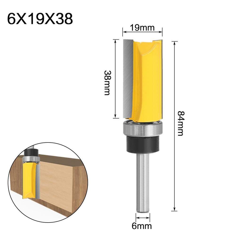Allonger la fraise à bois de modèle de peu de routeur de garniture affleurante droite tige de 6mm