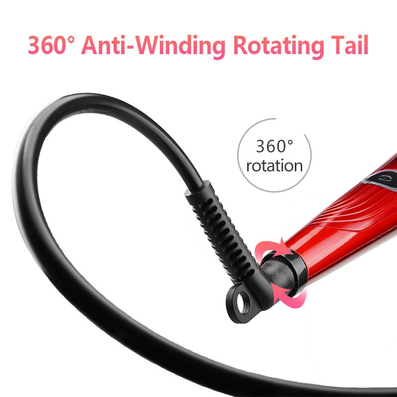 Rizador de pelo eléctrico para mujer, tenacillas en espiral, cerámica, turmalina, herramienta de estilismo DIY, 38D