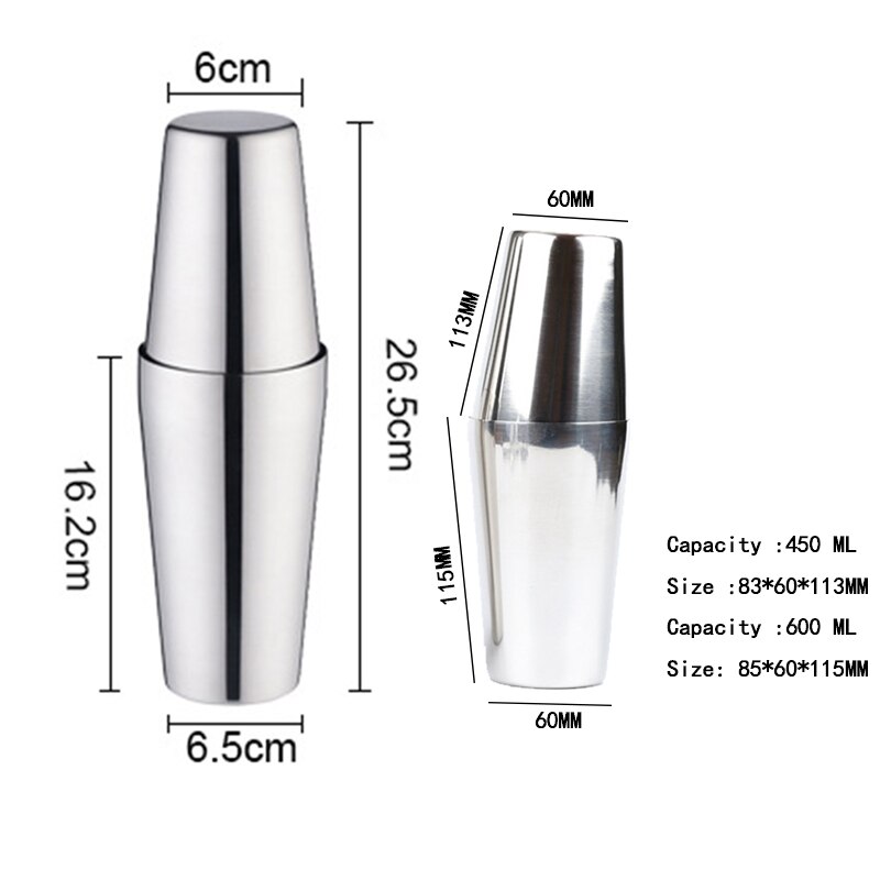 Boston Cocktail Shakers Martini Steel Cocktail Shaker Mixer Wine Boston Shaker For Bartender Drink Party Bar Tools
