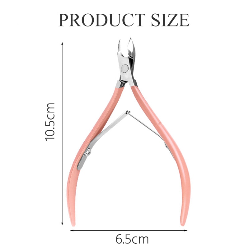 Alicate de cutícula de aço inoxidável, profissional, cortador de unhas, arte de unha, manicure, pedicure, cuidados, cortador, ferramentas de beleza