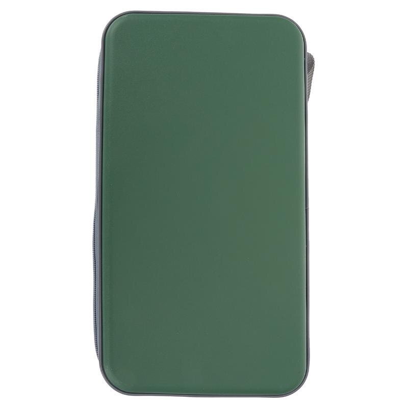 Disc Case Large Capacity Practical Useful Disc Storage Case Organizer Zipper Case for Home Automotive: Dark Green