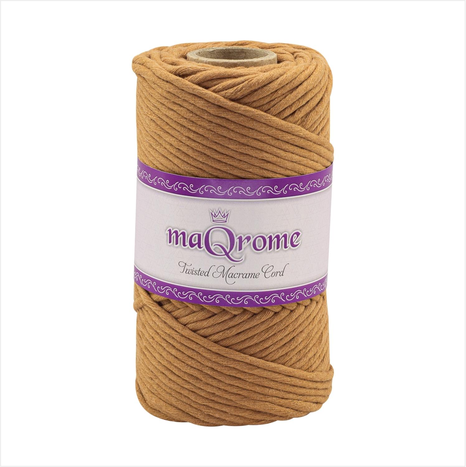 MaQrome Macrame Cord Single Twisted Yarn 3 mm: Mustert