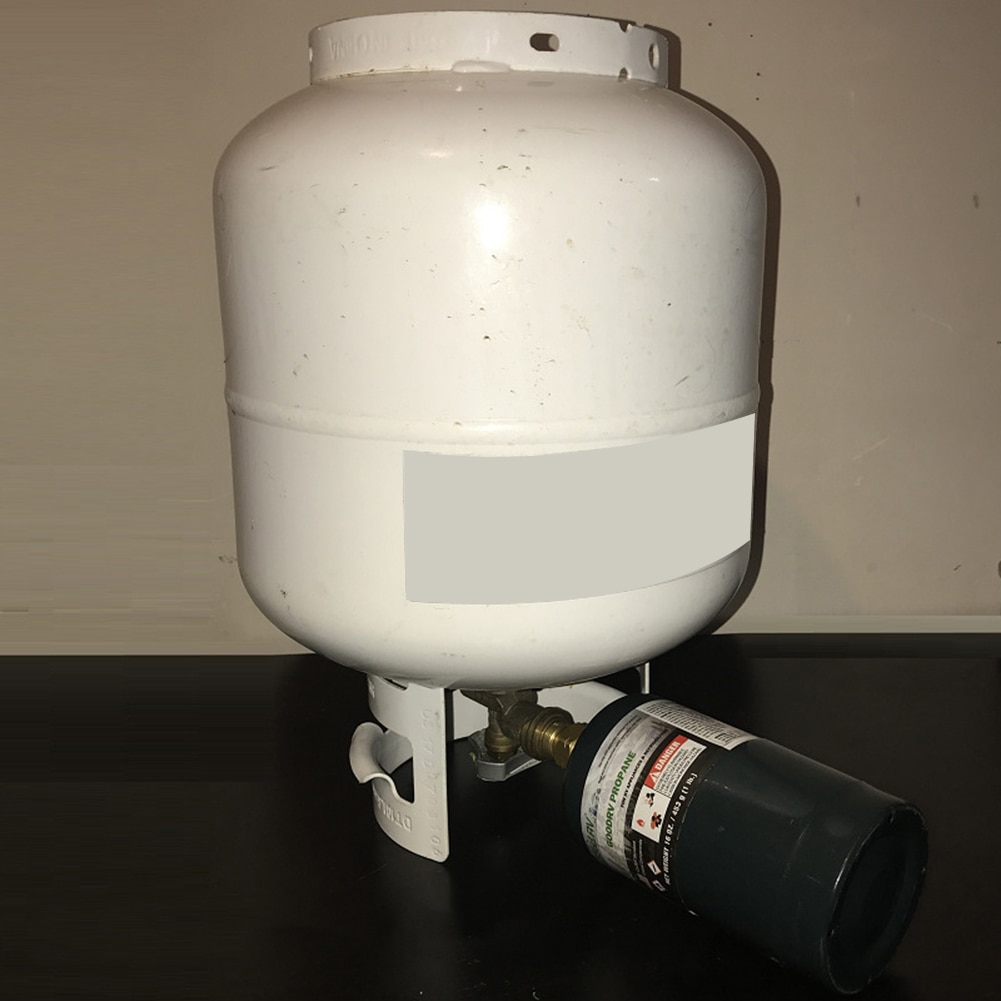 Adaptador de repuesto de propano, licuado de Gas, tanque cilíndrico pequeño de 1lb, carcasa calefactora Coleman de latón, accesorios para estufa de exterior