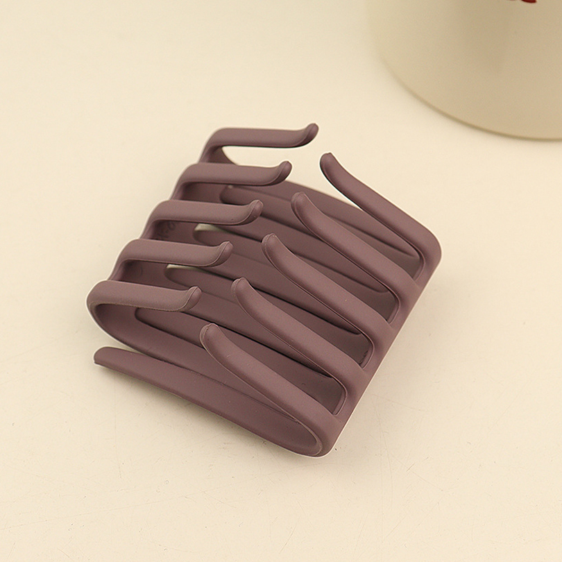 Fermaglio per capelli elasticizzato Doppio lato Pettine per capelli da donna coda di cavallo Mohawk Accessori per creatori di panini facile strumento per lo messa in piega dei capelli ricci spessi Artiglio per capelli: nero