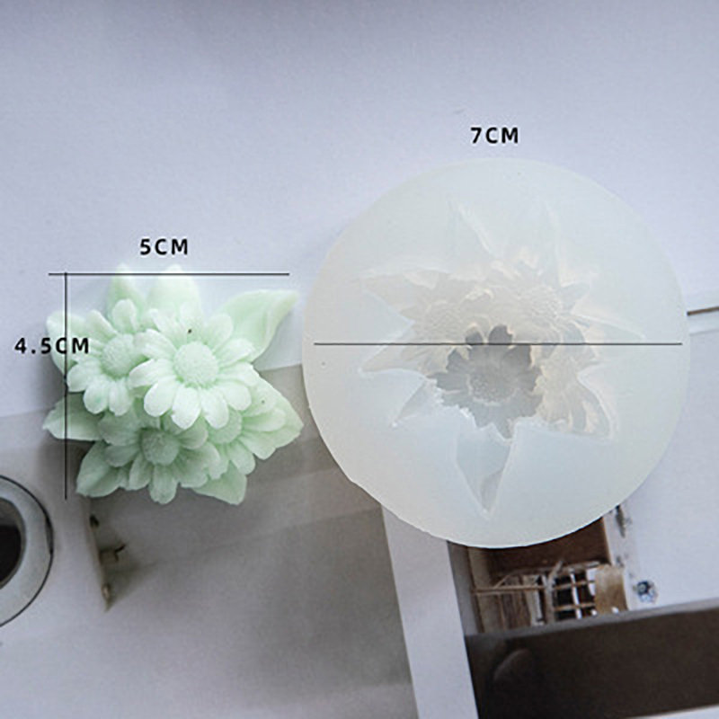 DIY Handmade Flowers Shape Moulds Silicone Soap Molds For Kitchen Bundt Cake Cupcake Pudding Candle Soap Making Tools: F