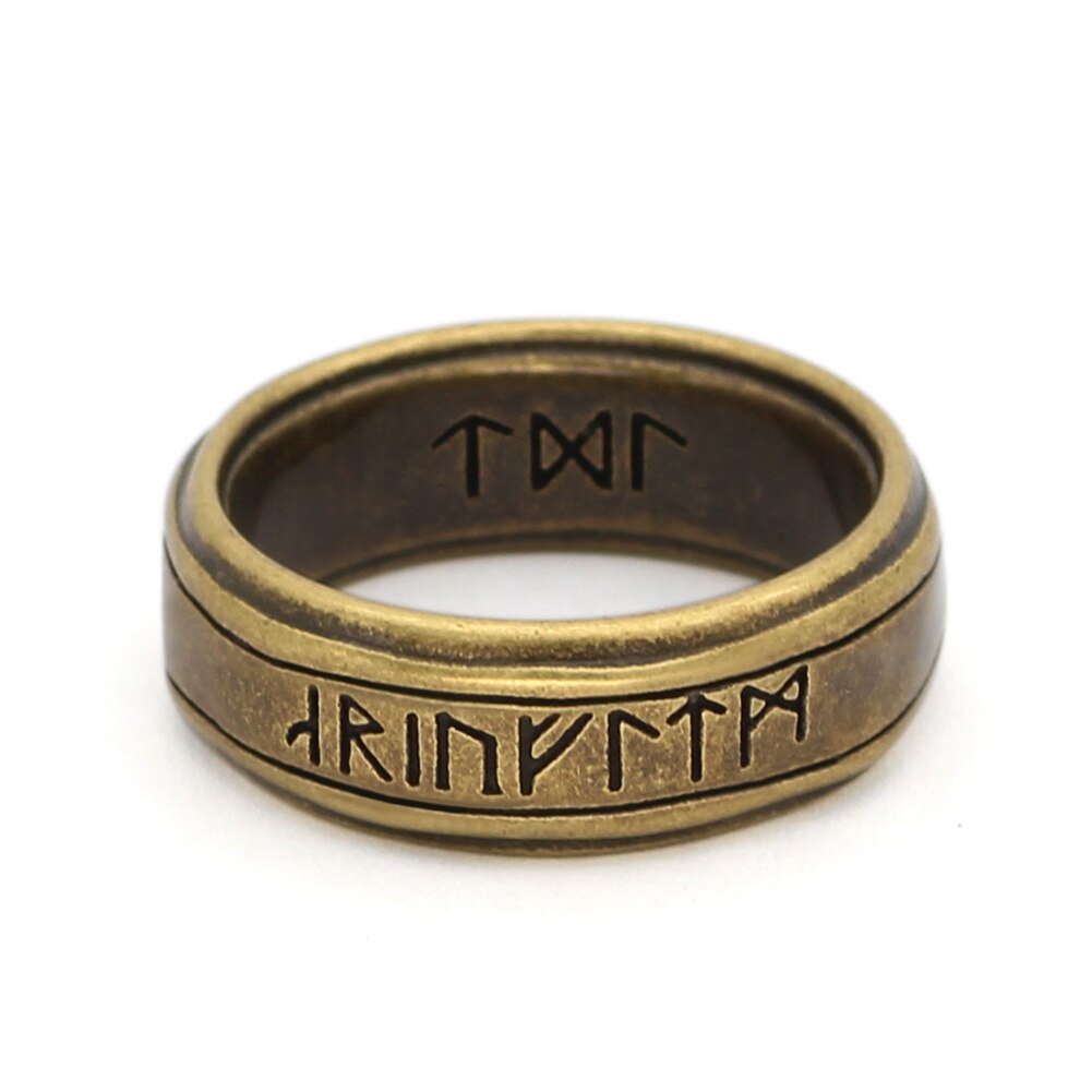 Nordic viking Stainless Steel rune rings with valknut bag