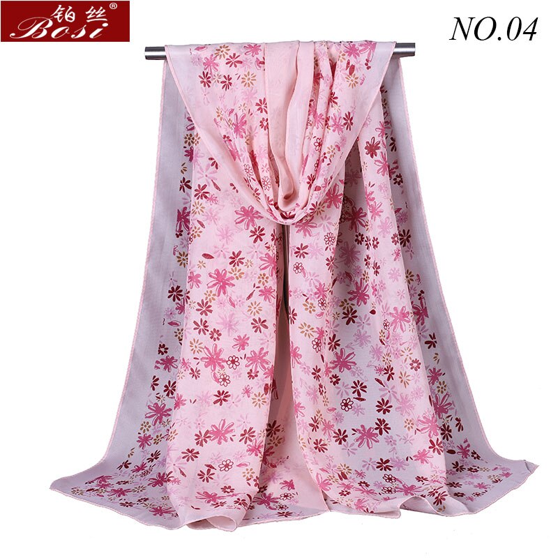 Chiffon sjaal kleine bloem lange omslagdoek voor en omslagdoeken hijab print dames luxe merk sjaals dames