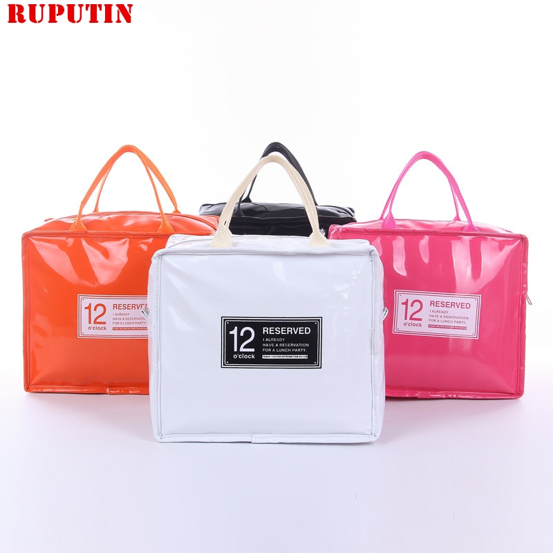 RUPUTIN Large Thermo Lunch Bag Cooler Lunch Insulated Fresh Bags For Women Kids Thermo Padded Box High Capacity Food Picnic Bags