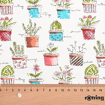 Chainho, blomsterserie, trykt bomullslinstoff for quilting og sying av sofa/duk/møbeltrekk/putemateriale: C 1 stk 50 x 150