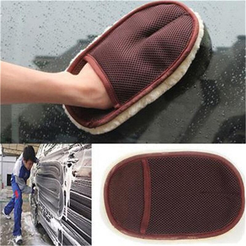 Car Styling Wool Soft Car Washing Gloves Cleaning Brush Motorcycle Washer Care With packaging