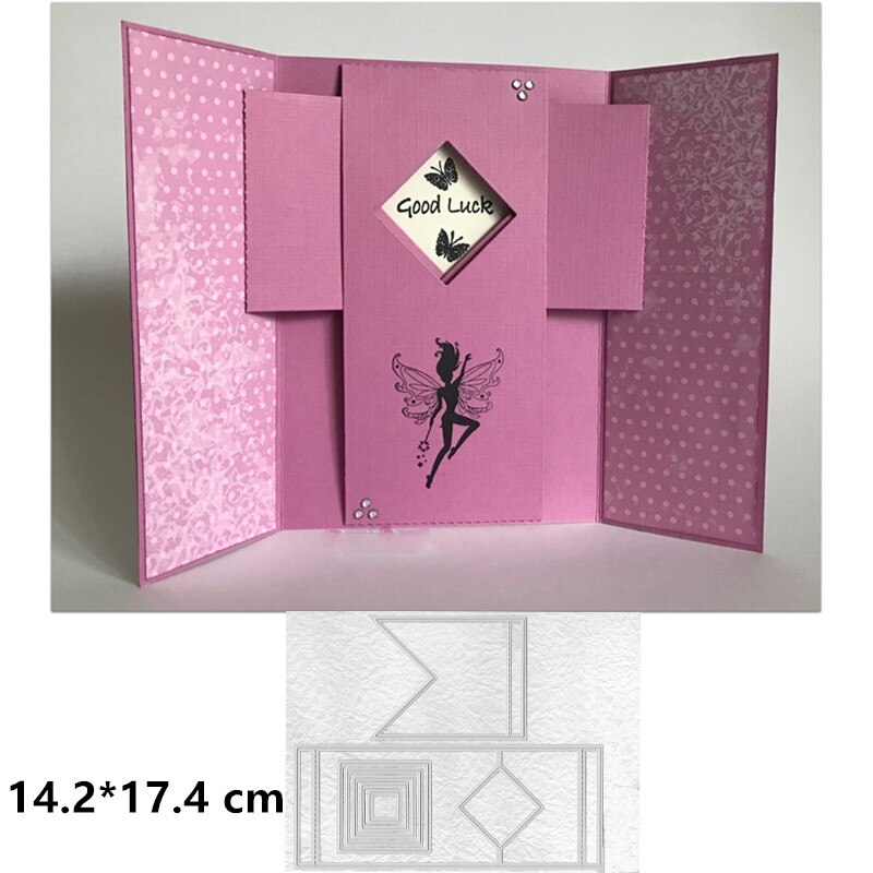 Serie 3d pop-up rammer udstansninger metal skære matricer til gør-det-selv scrapbog papirkort fremstilling af dekorative håndværksartikler: Billede 4