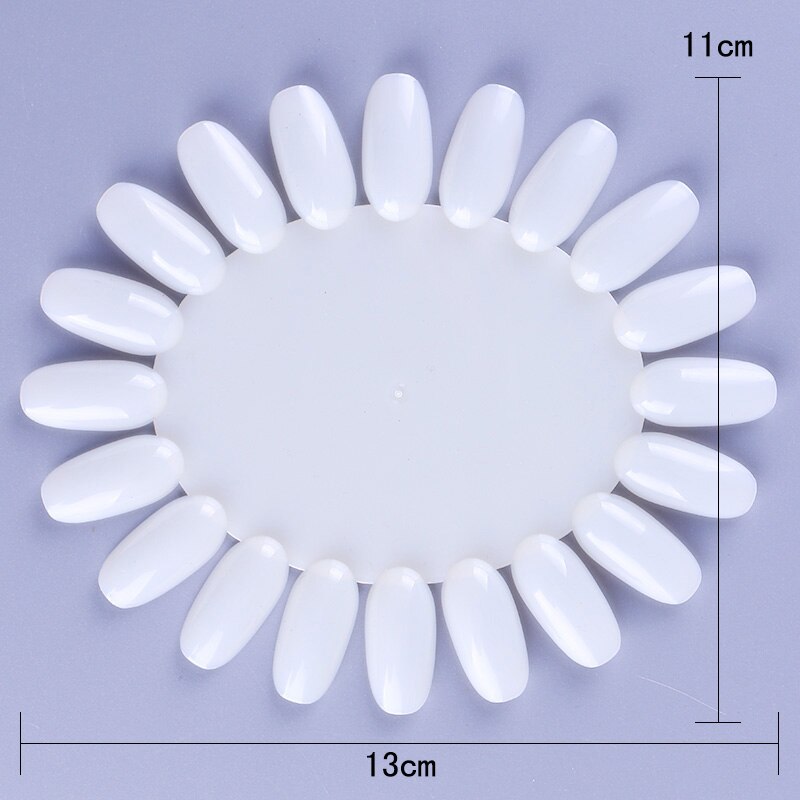 Wit False Nail tips Art Display Practice Wheel Board Nail Art Gereedschap