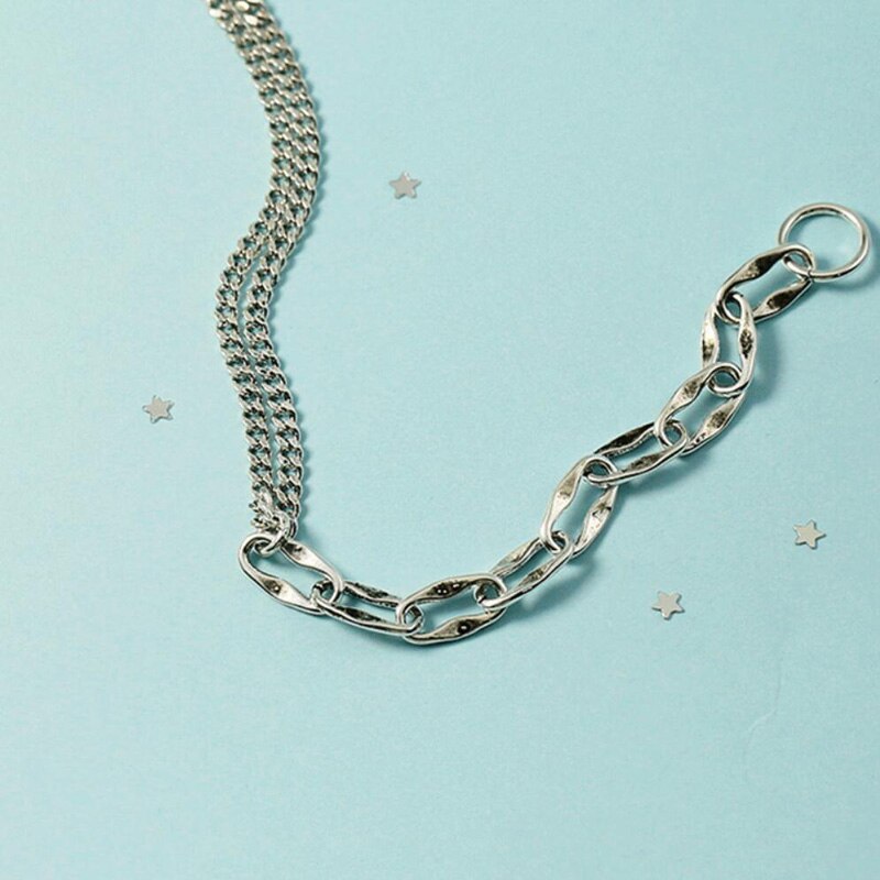 Pulseras Vintage de Plata de Ley 925 para mujer, joyería de , brazalete empalme Simple para chica, de San Valentín, KOFSAC