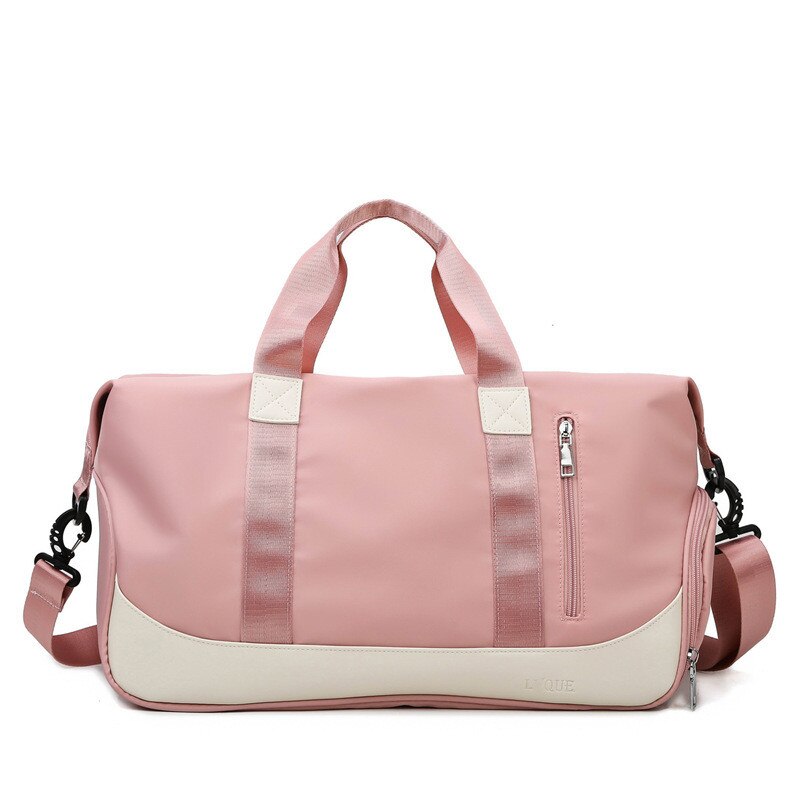 Frauen Große Kapazität Sporttasche Schwimmen Yoga Sport Taschen Multifunktions Hand Reise Duffle Wochenende Paket Trockenen Und Nassen Trennung: Rosa