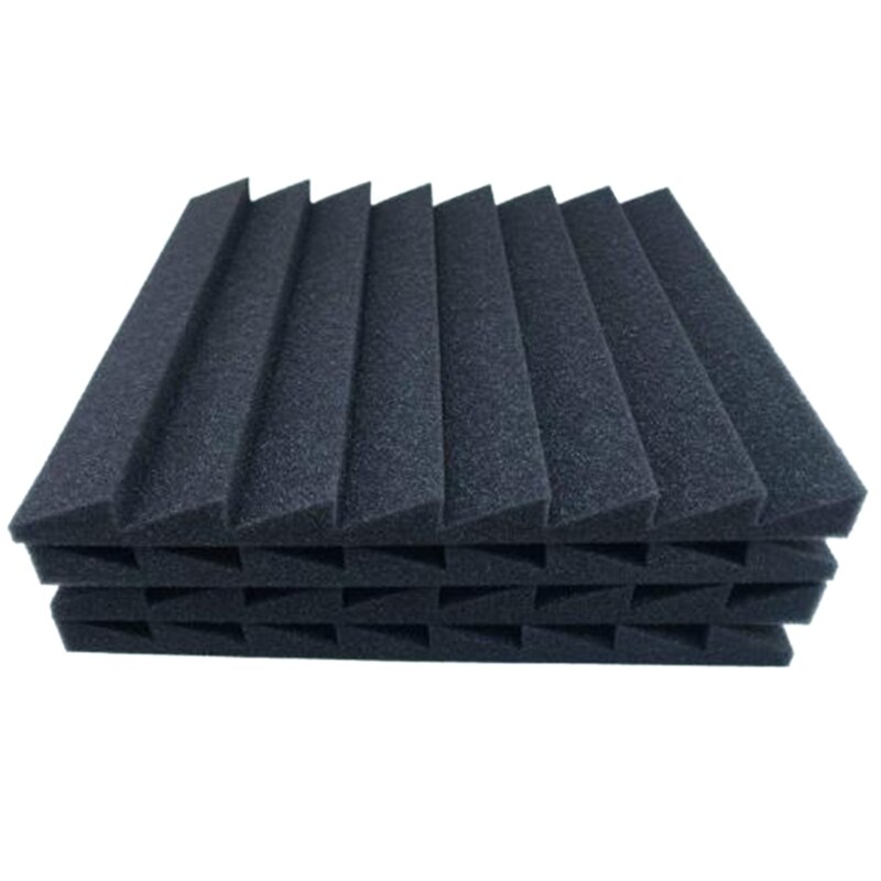 8Pcs Trapezoidal Triple-cornered Sound Insulation Foam Recording Studio Foam,Sound Absorbing Cotton Foam Acoustic Panels: Default Title