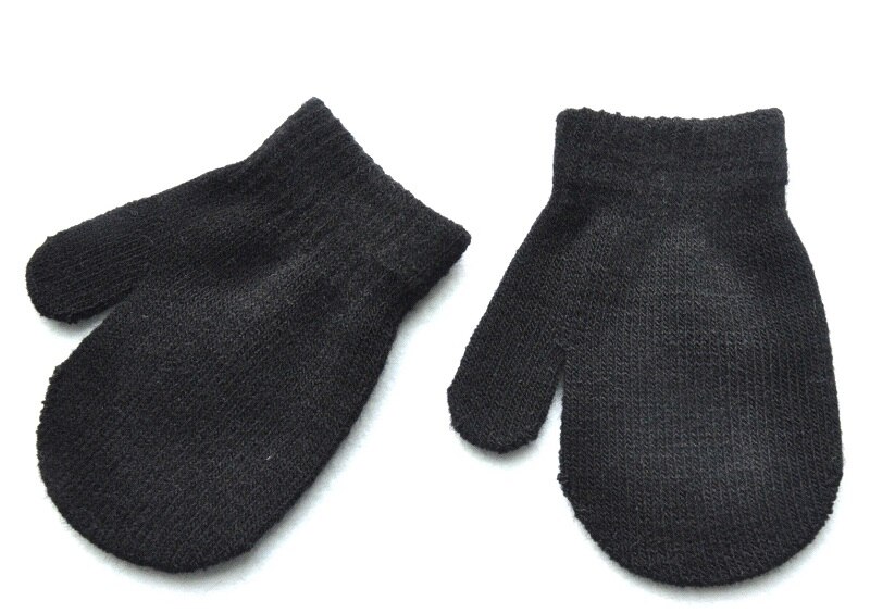 1-4 jahre Winter Gestrickte Handschuhe Für Baby Jungen Und Mädchen Warme Seil Volle Finger Handschuhe Handschuhe für freundlicher kleinkind freundlicher TS168: Schwarz